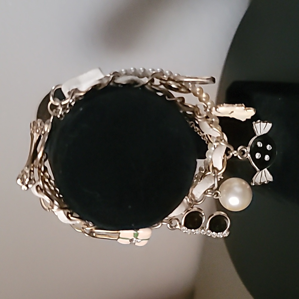 Vintage BETSEY JOHNSON Dream Closet Collection Charm Toggle Bracelet.